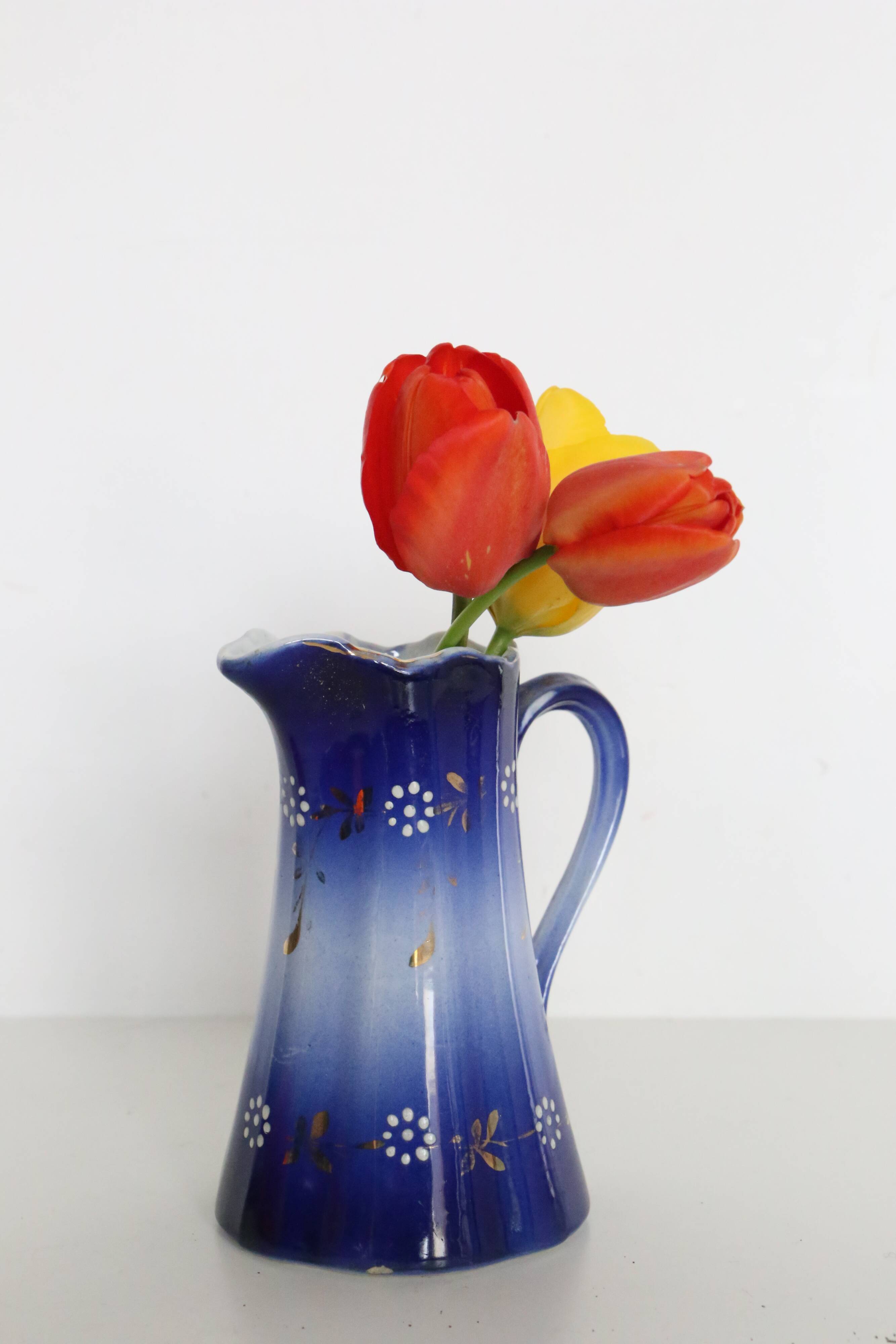 Antique pitcher Luneville Keller and Guerin