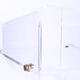 David Lange plexiglass side table