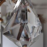 Bronze cage chandelier and crystal grapevines