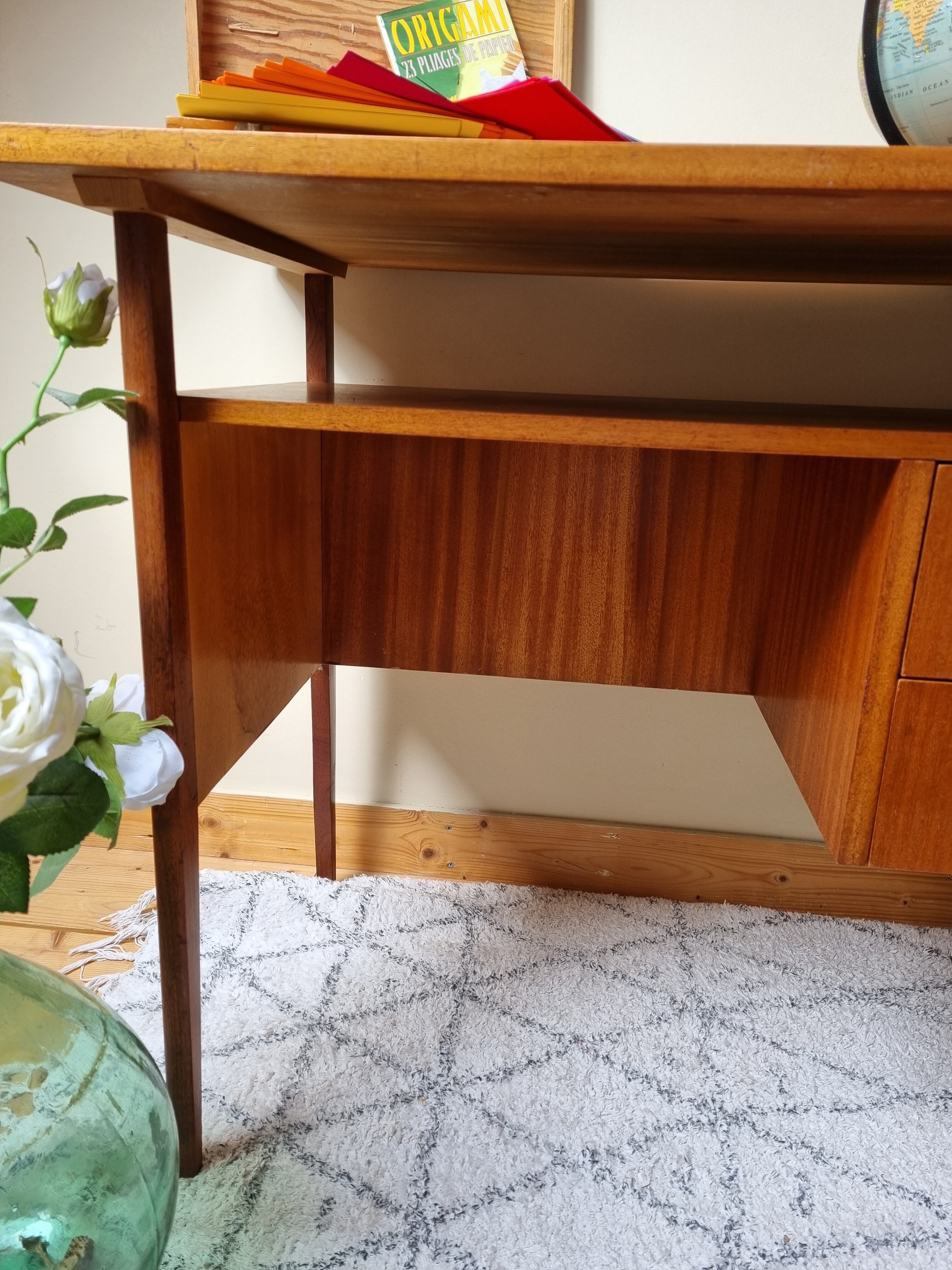 Scandinavian vintage teak desk