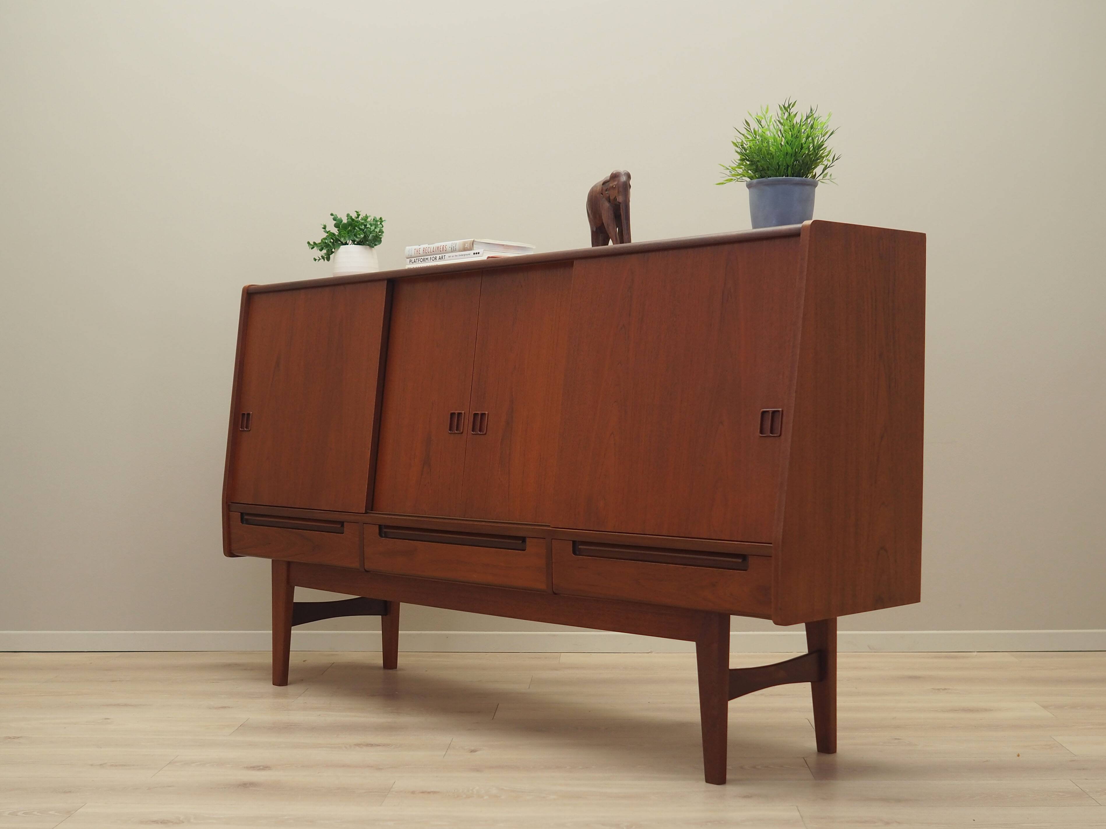 Teak highboard, Danish design, 1960s, production: Denmark