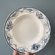 Set of 7 mismatched hollow plates Terre de Fer XIXth