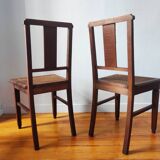 Art Deco chairs in new caned oak