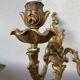 Wall lamp in gilded bronze style Louis XV rocaille with 2 branches