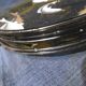 Set of 5 old plate in e emaille glass or hand-painted old fish decoration
