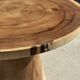 Natural solid suar side table (monoxyle) with a minimal conical base.