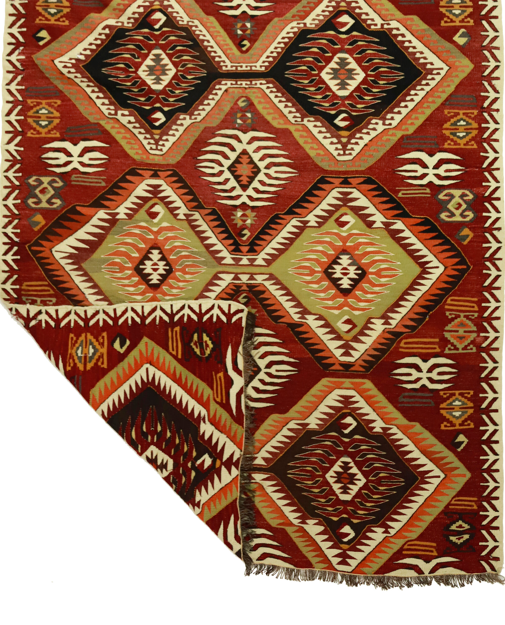 Area kilim rug ,vintage wool turkish handknotted kilim, 290 cmx 151 cm rug