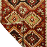Area kilim rug ,vintage wool turkish handknotted kilim, 290 cmx 151 cm rug