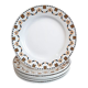 6 assiettes à dessert art déco gien