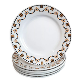 6 assiettes à dessert art déco gien