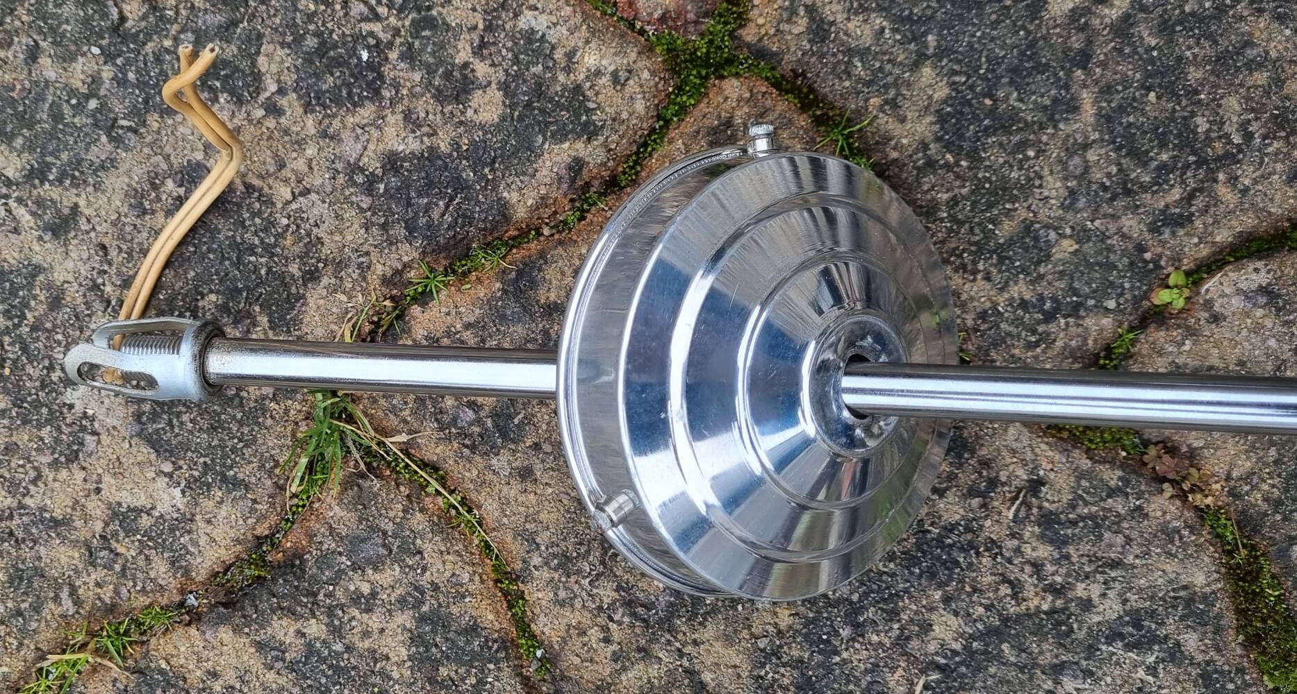 UFO pendant light, vintage, 3 globes, space age, 70s