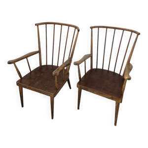 paire de fauteuils baumann