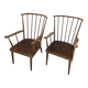 Paire de fauteuils Baumann signé modèle Éventail vintage