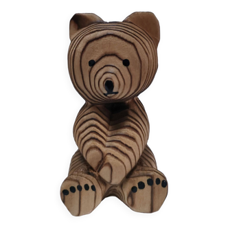 Carved wooden bear Ainu Japan vintage