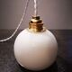 Suspension walker old opaline white globe spirit night light 1930 Art Deco TBE