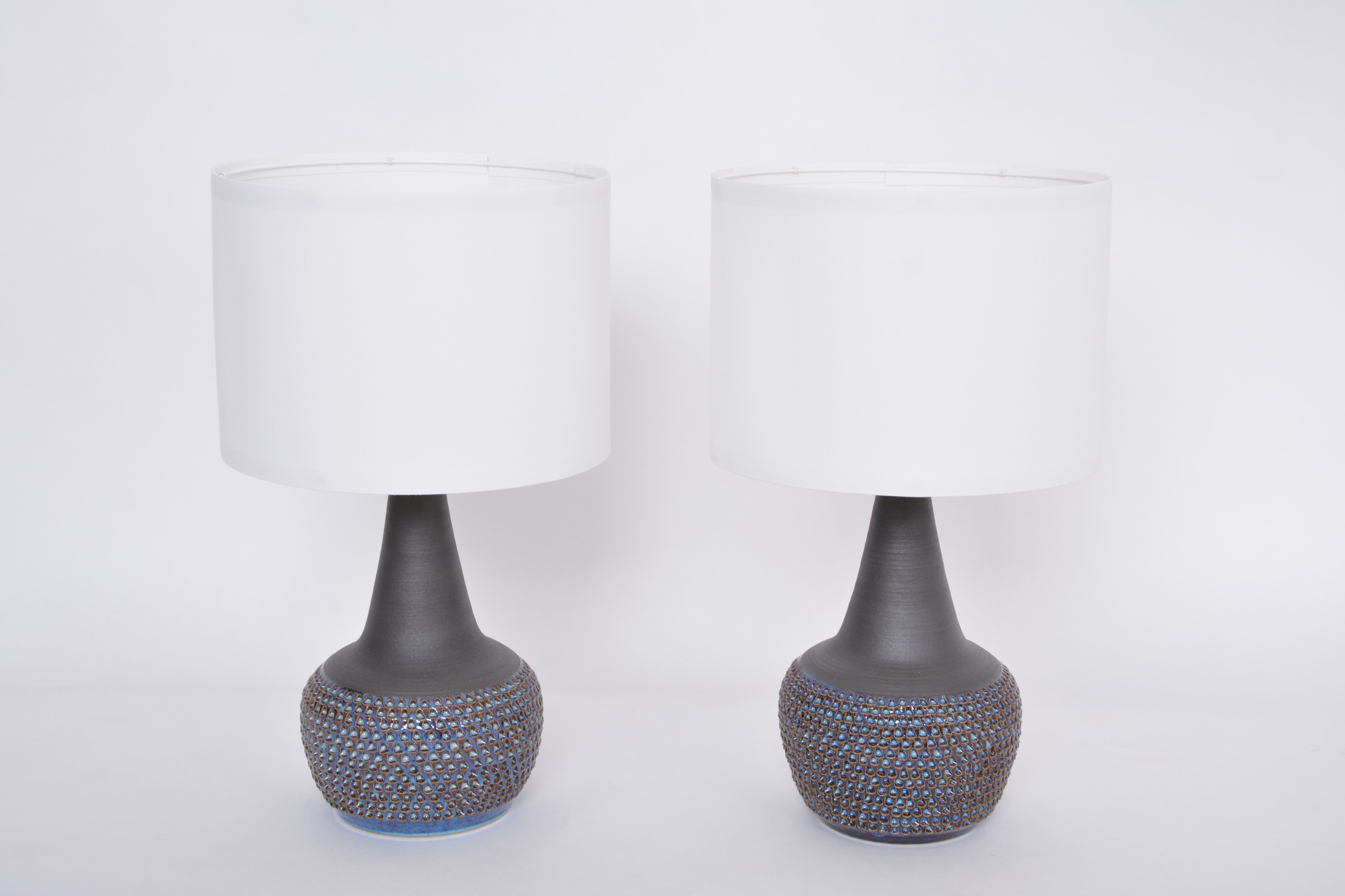 Pair of Danish Midcentury Ceramic Lamps Model 3048 by Einar Johansen for Soholm