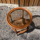 Chariot vintage en bois rotin