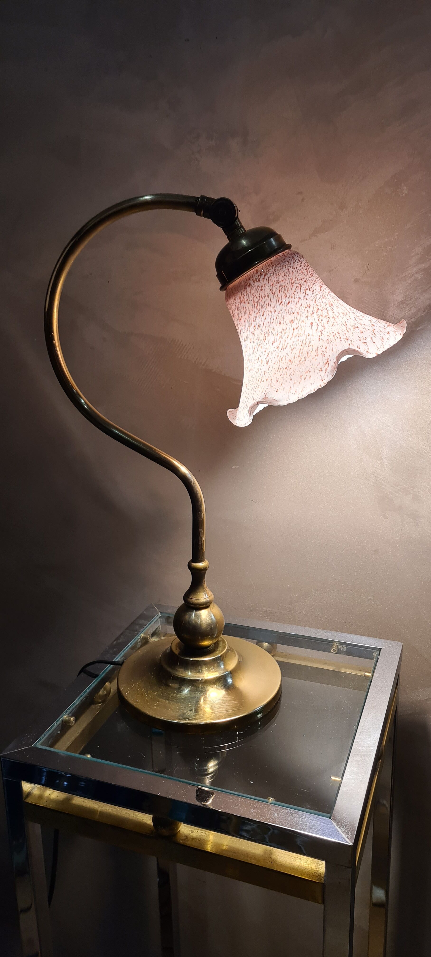 Art deco style brass lamp