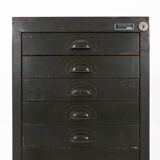 Forest green metal Military filing Cabinet or Chest of Drawers, 1956
