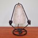 Art Deco night light in wrought iron and satin glass signed Degué