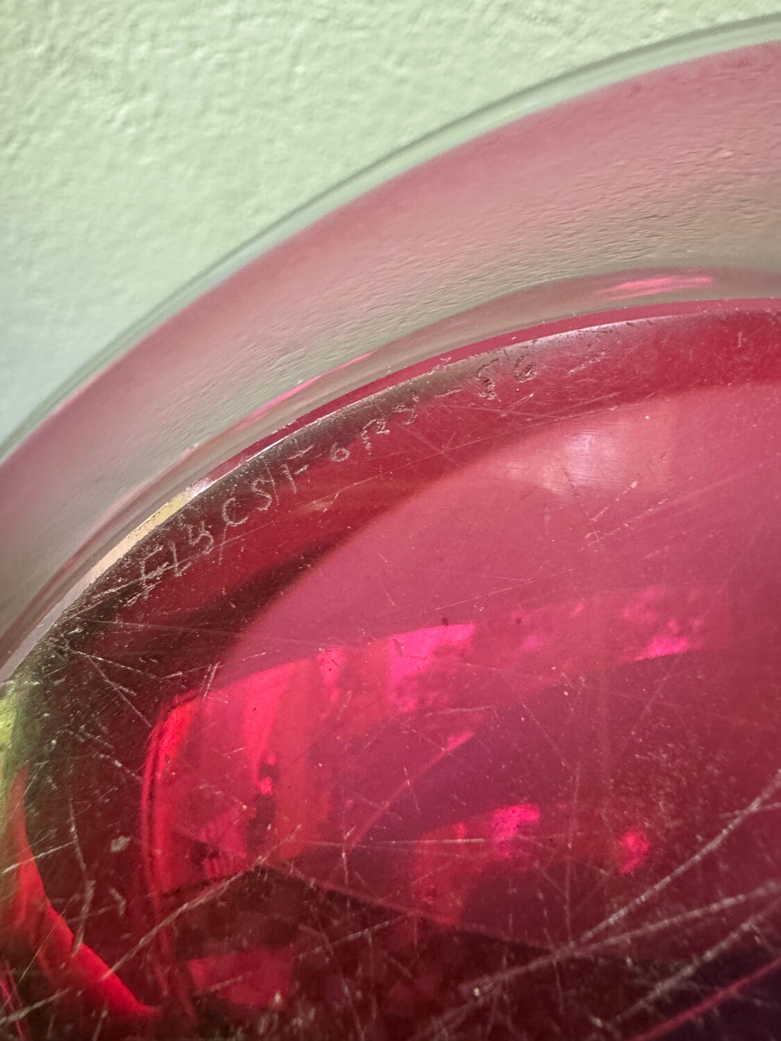 Scandinavian blown glass bowl Paul Kedelv 1950s