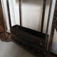 Exceptional and imposing hall wardrobe in hammered wrought iron.