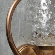 Paire appliques verre et métal doré
