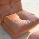 Modular sofa in "fawn" leather, Italy, circa 1970
