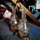 Huilier vinaigrier support en argent