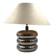 Hollywood regency chromed table lamp base, Luci Milano Italy, 1970s