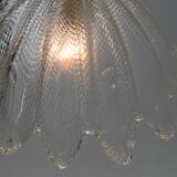 Glass and brass pendant, italy, 1970s