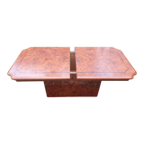 Elm burl cocktail coffee table