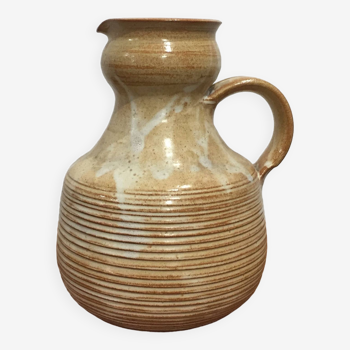 1960s stoneware pitcher vase