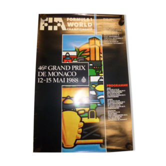 Original "1988 Monaco Grand Prix" poster