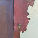 Old large Louis XV style mirror, stucco, wood, resin, beveled