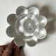 Frosted glass candle holder stylised in the shape of a flower, 1970s design.