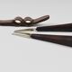Carl Aubock Forks, Brass, Leather Holder, Corn Cob Skewers, Vienna, 1930s