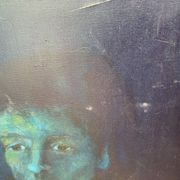 20th Oil School on Canvas Portrait of Man in the Shadows 62 X 50