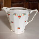 Pot à lait en porcelaine de Tchécoslovaquie, décor fleuri vintage