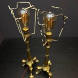 Paire de lampes Pullman en laiton Faraday & Son vers 1910