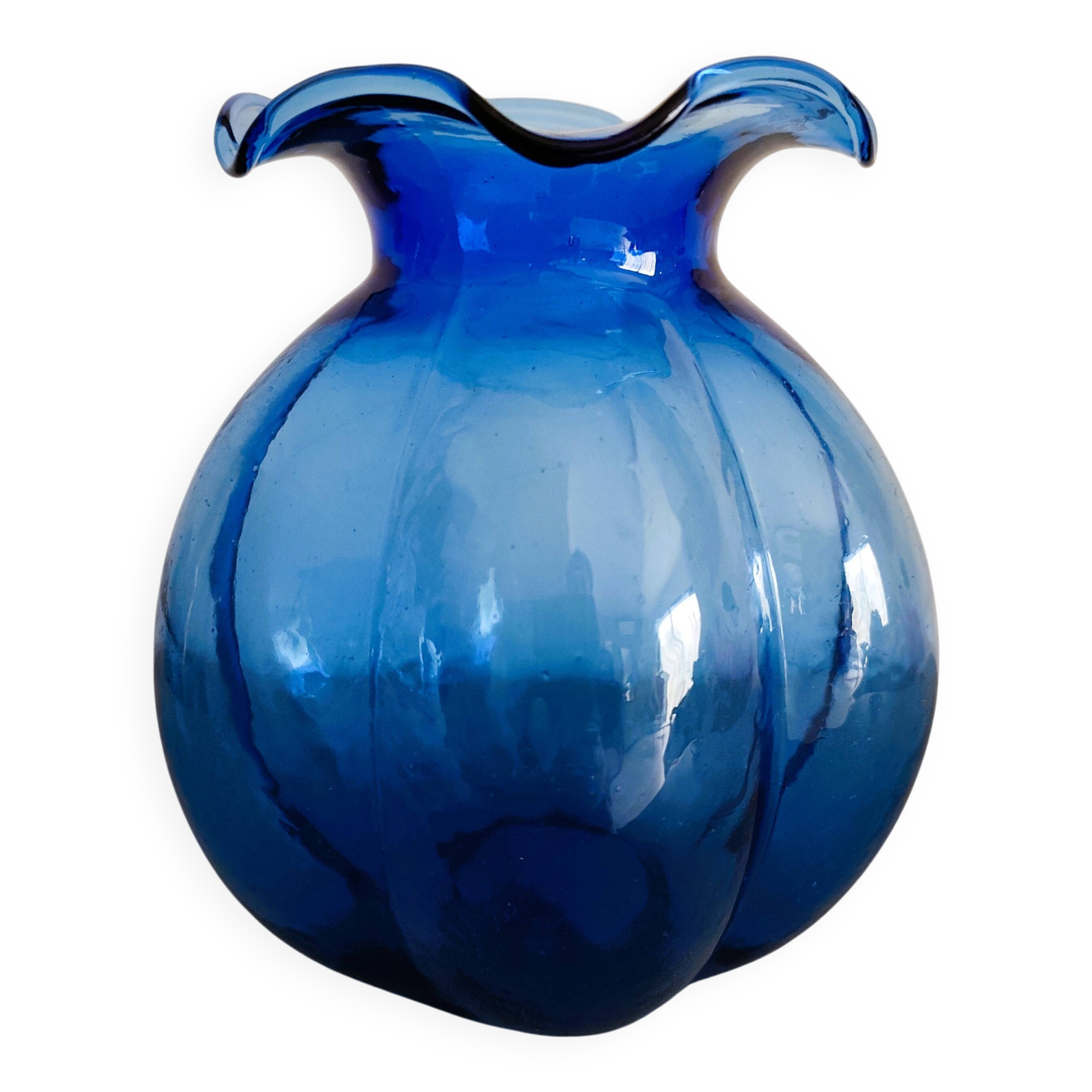 Cobalt blue glass vase