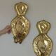 Baroque Style Mid-Century Brass Swedish Sconces