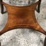 Louis XVI style side table in rosewood veneer decorated bronze