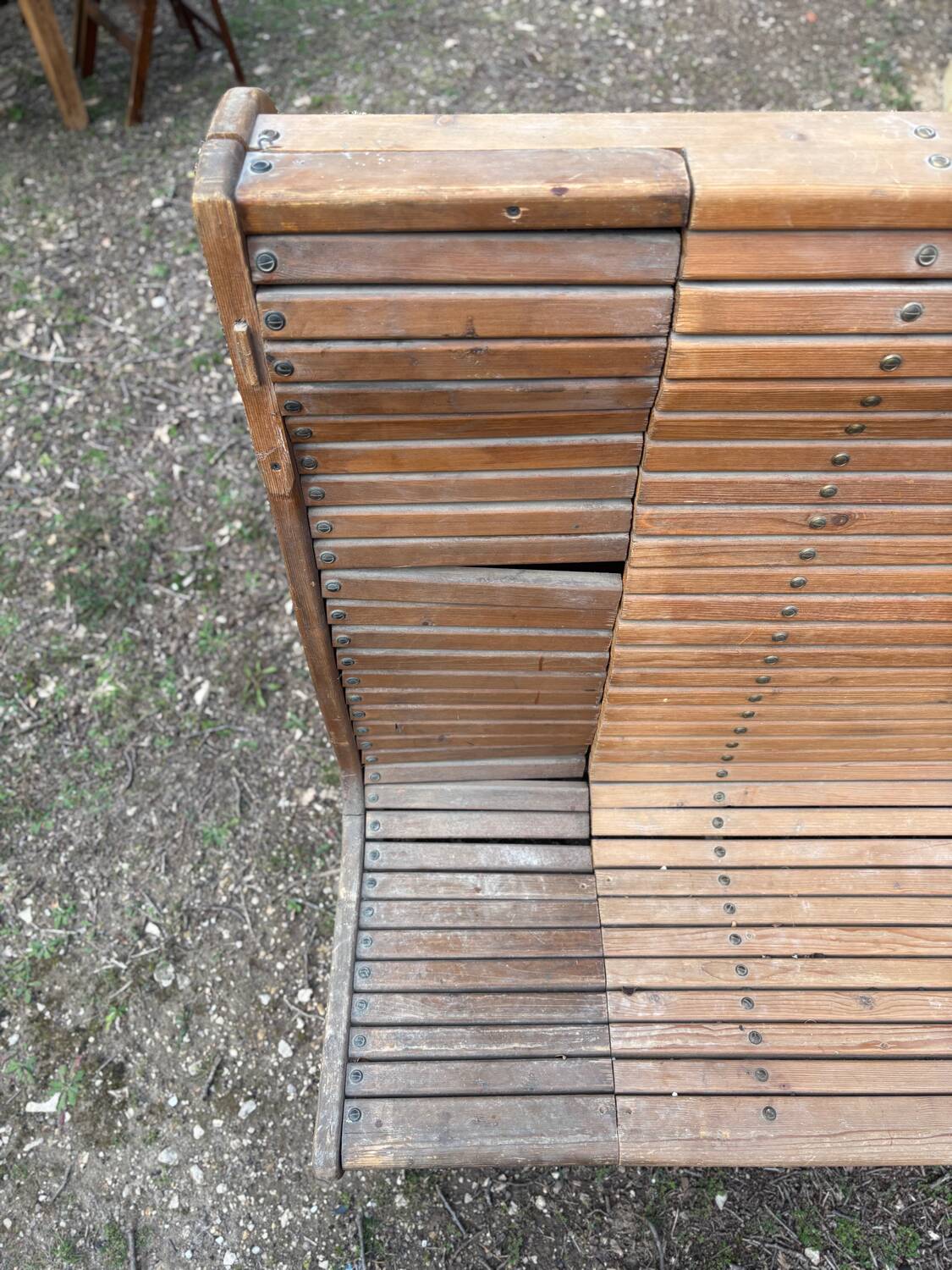 Old double-sided bench