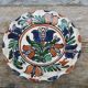 Traditional Romanian pottery bowl, signed Korond