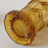 Amber yellow glass vase