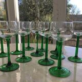 Set de 12 verres à vin d’Alsace en cristallin