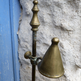 Vintage 1900 brass candlestick with adjustable turn off