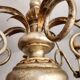 Antique gilded silver chandelier Florentine Rococo Louis XV Italy