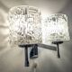 Pair of double Murano glass wall lights from the 60s/70s
